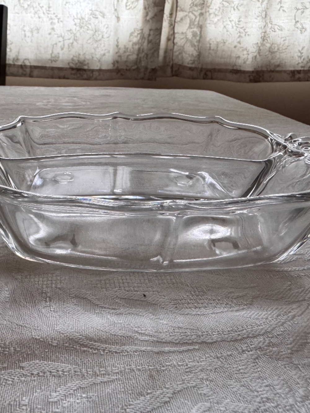 Fostoria glass Fluer de lis relish tray